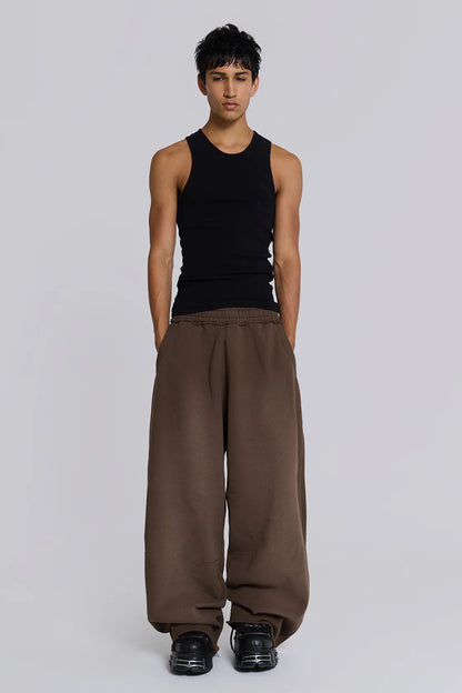 Baggy Sweat Pants - Brown