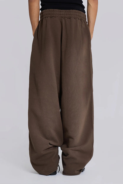 Baggy Sweat Pants - Brown