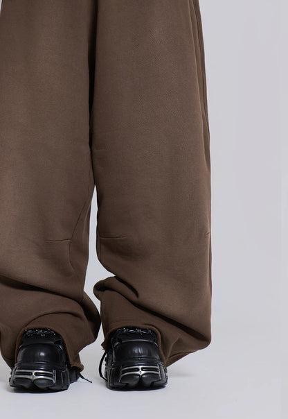 Baggy Sweat Pants - Brown