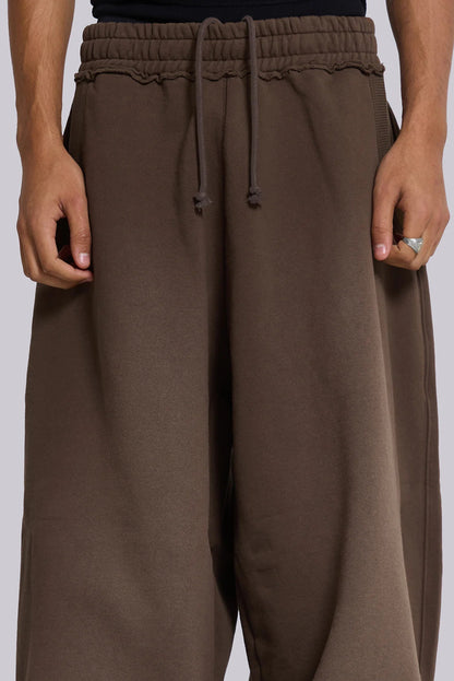 Baggy Sweat Pants - Brown
