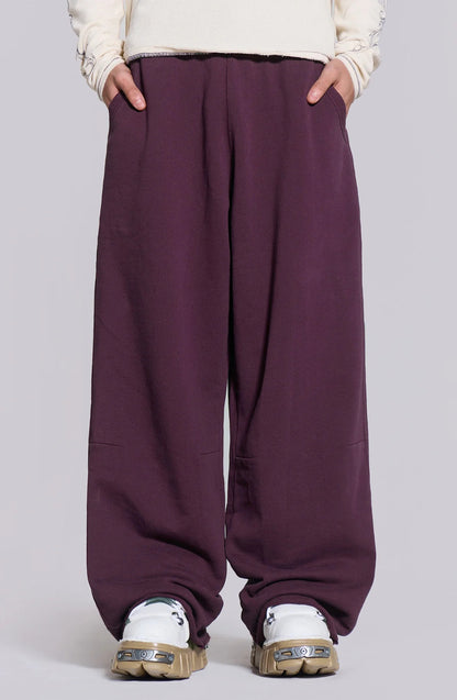 Baggy Sweat Pants - Burgundy