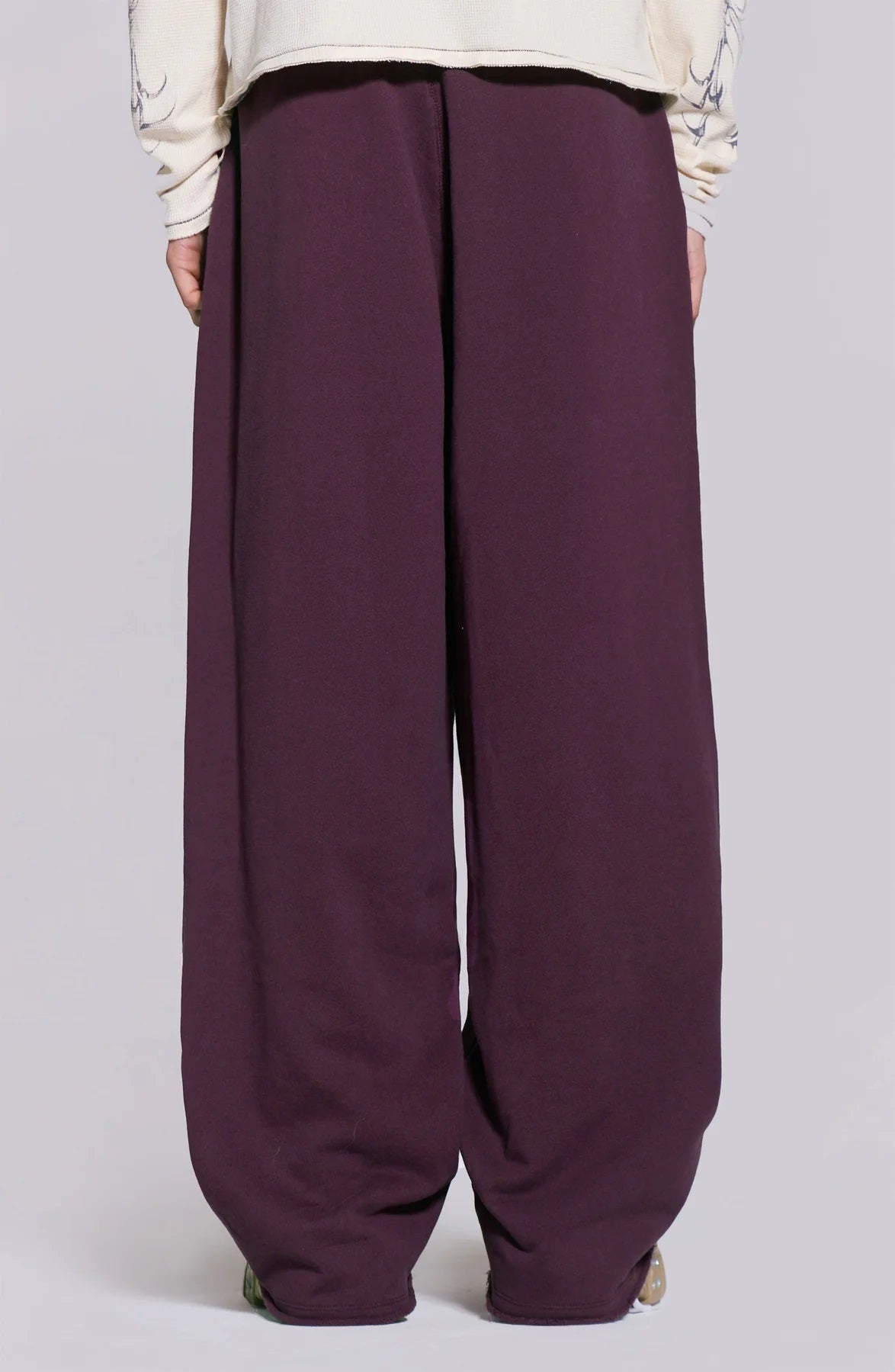 Baggy Sweat Pants - Burgundy