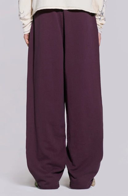 Baggy Sweat Pants - Burgundy