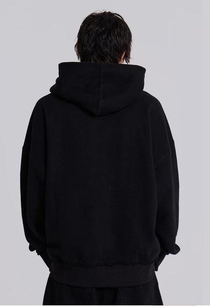 Letter Hoodie - Black