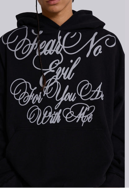 Letter Hoodie - Black