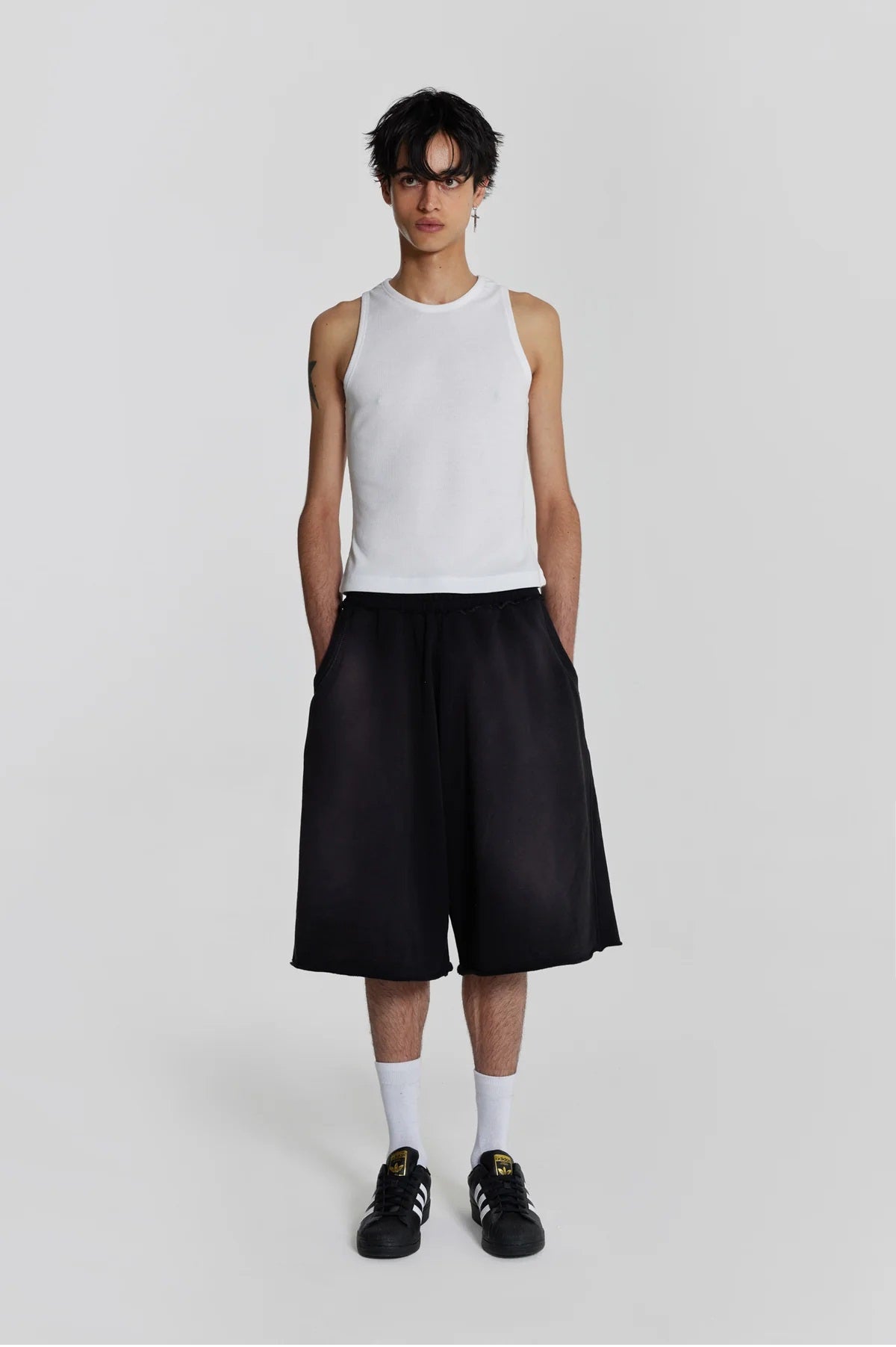 Baggy Sweat Shorts - Black