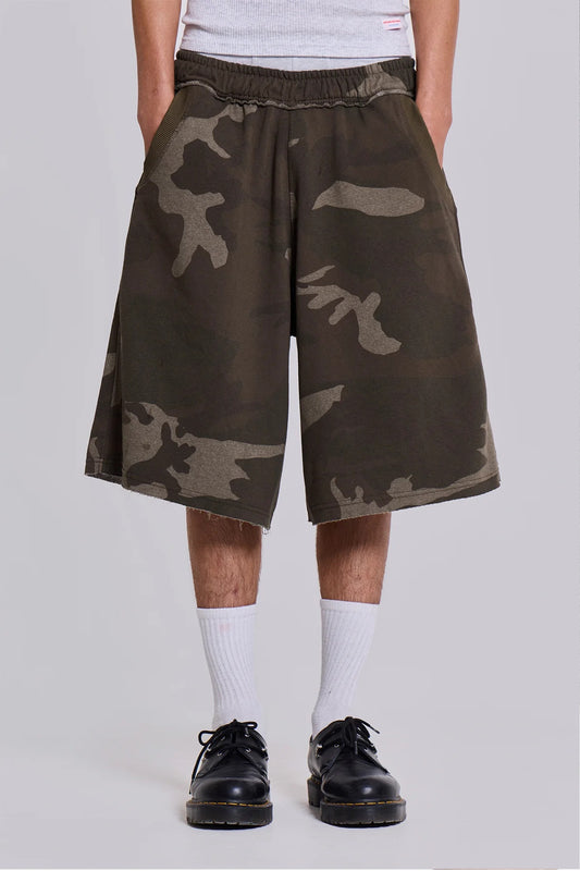 Baggy Sweat Shorts - Camo