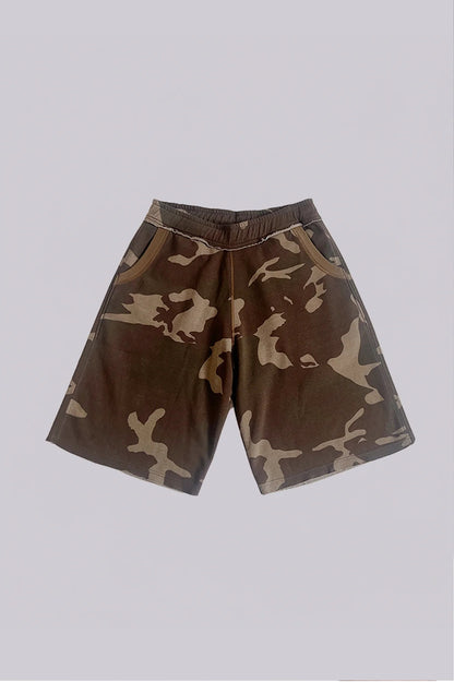 Baggy Sweat Shorts - Camo