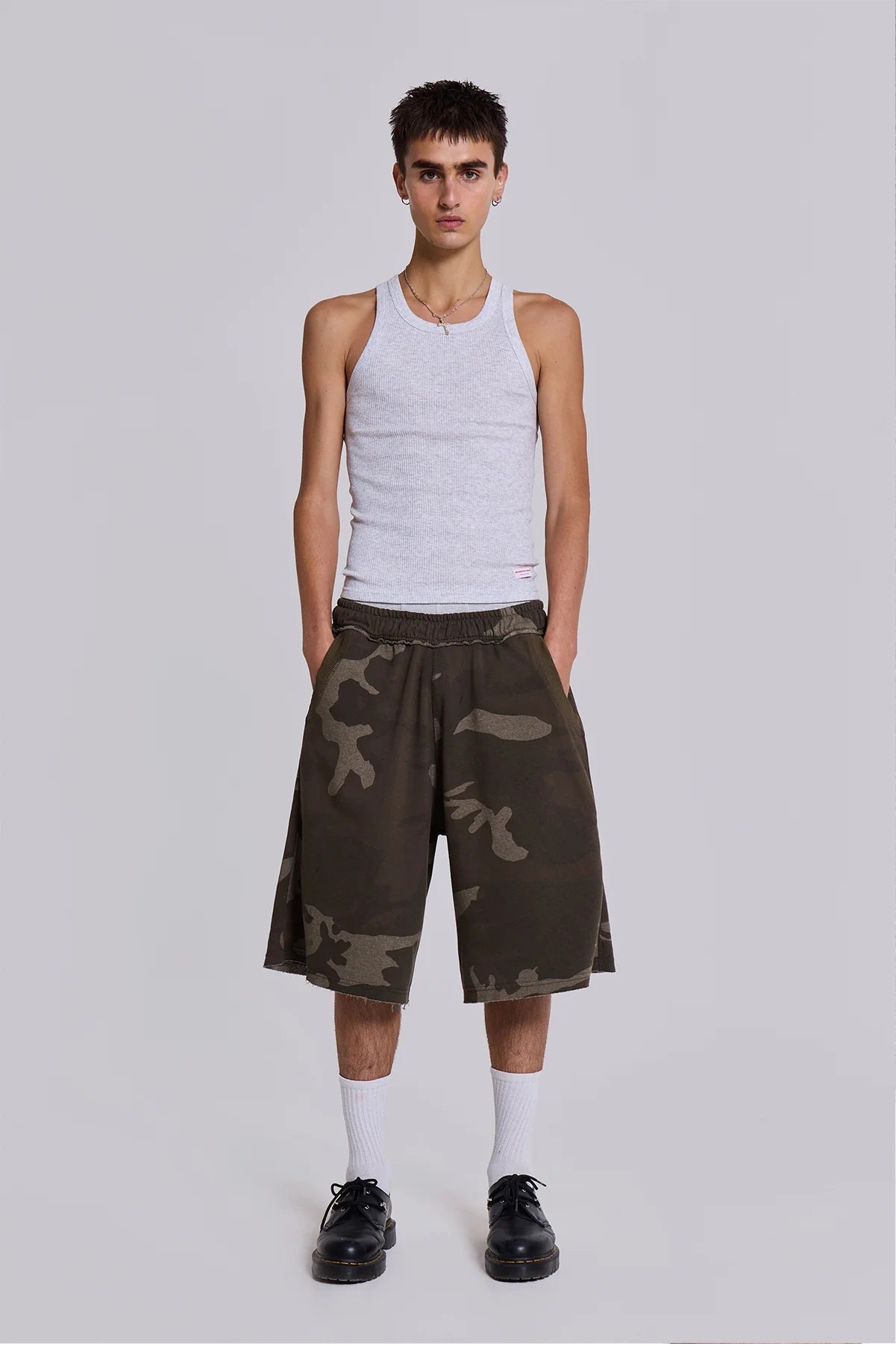 Baggy Sweat Shorts - Camo
