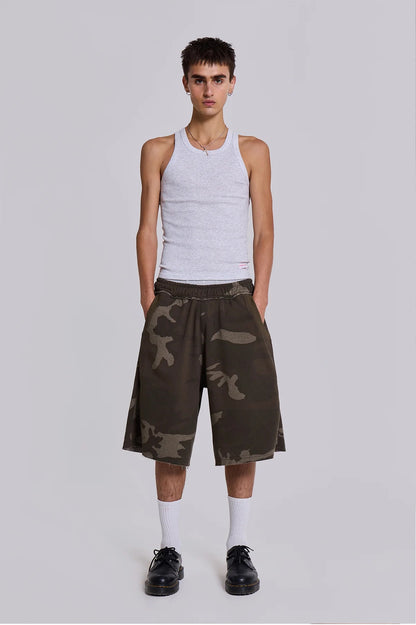Baggy Sweat Shorts - Camo